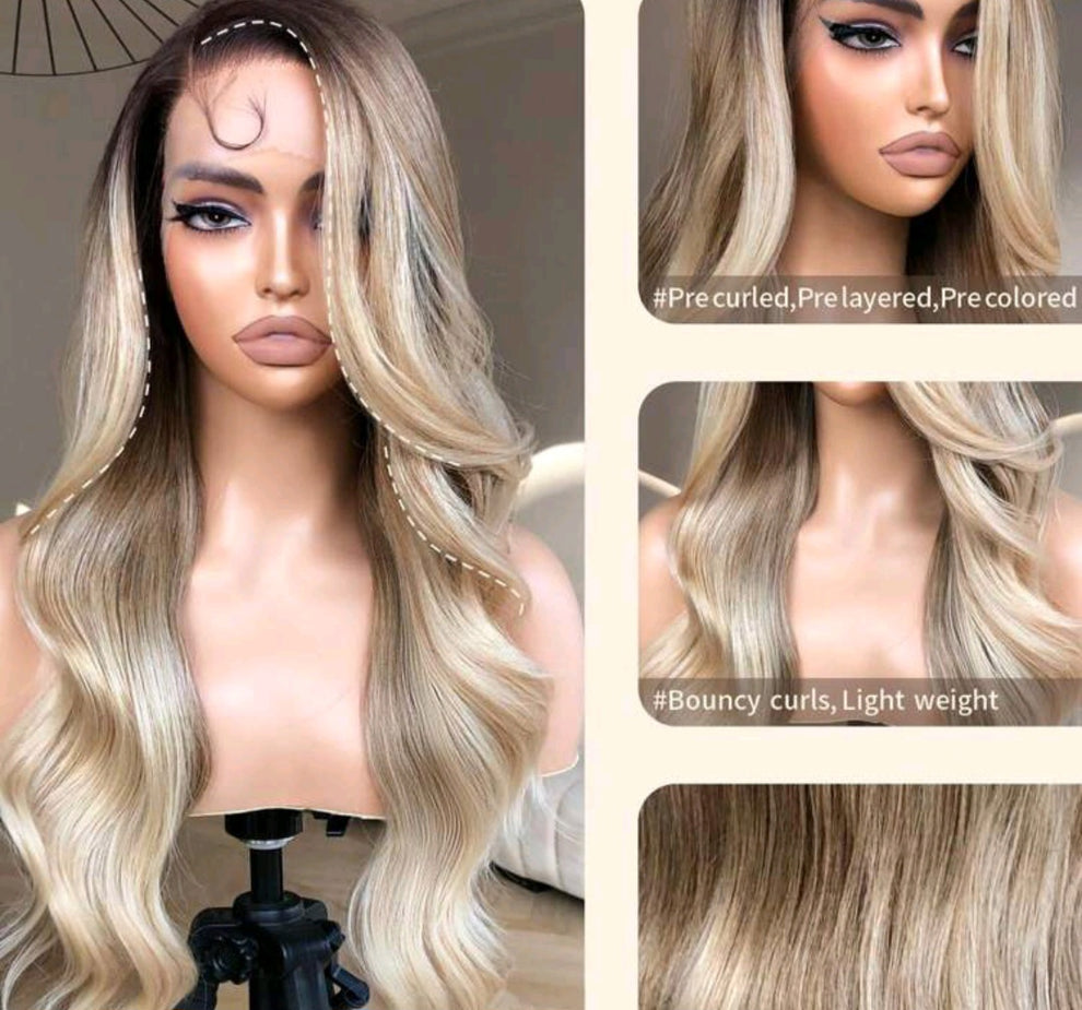 Ombre Blonde Body Wave (human blend) high quality